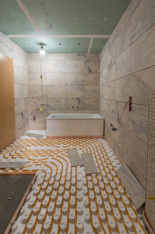 Heated Floor Tile Installation